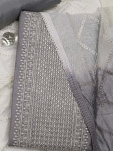 Panel Embroidery Chanderi Unstitched Suit Piece With Dupatta